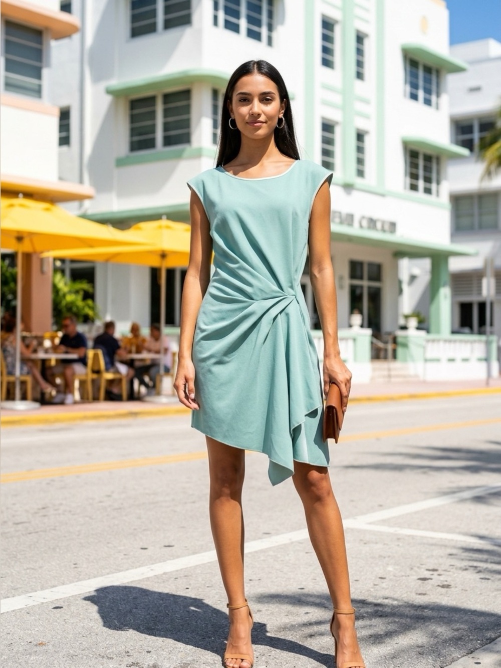 Rachel Roy Most Wanted 2 Jade Asymmetrical Twist-Front Dress | sz Small